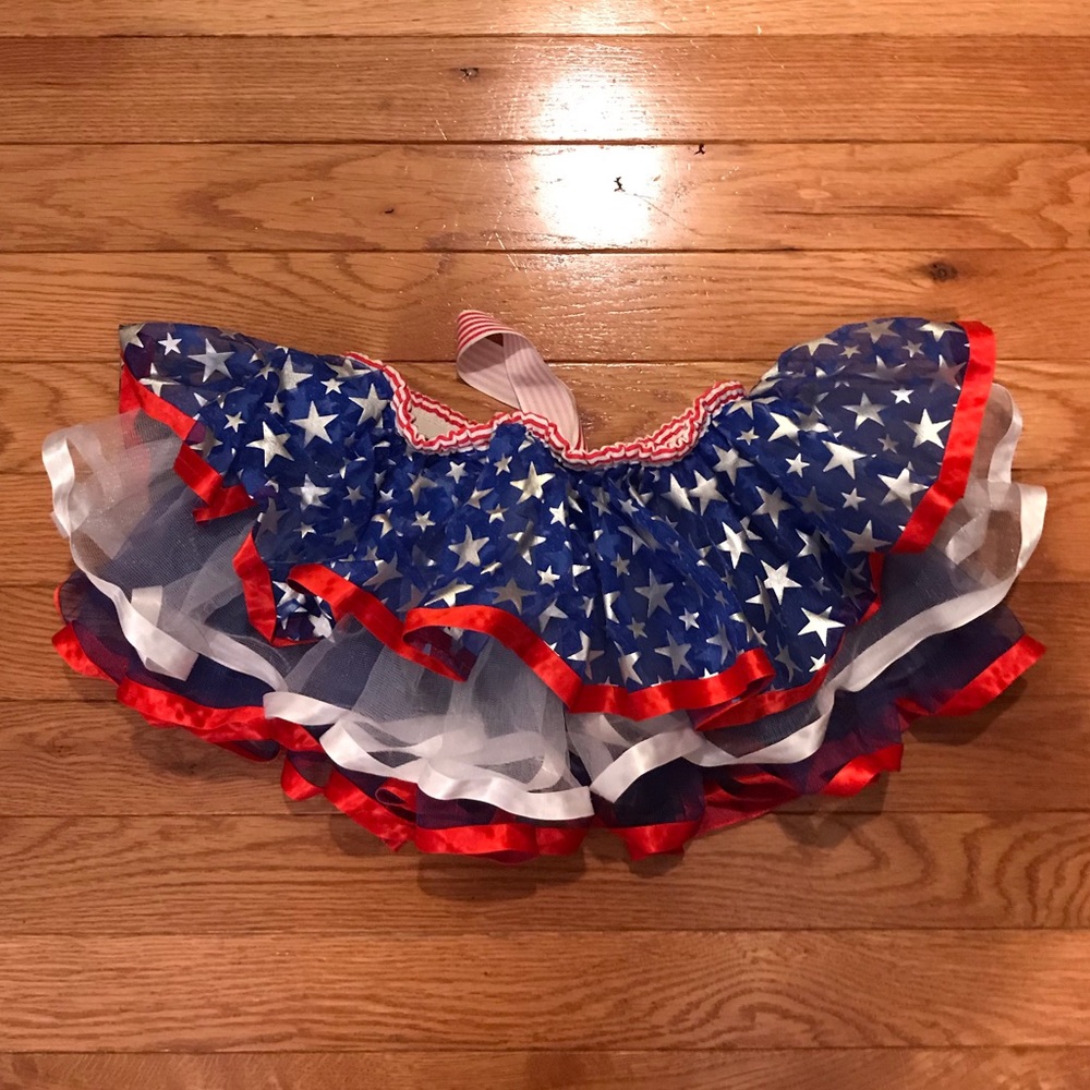 Girls Size 12M + Red, White, & Blue Tutu - Picture 2 of 6